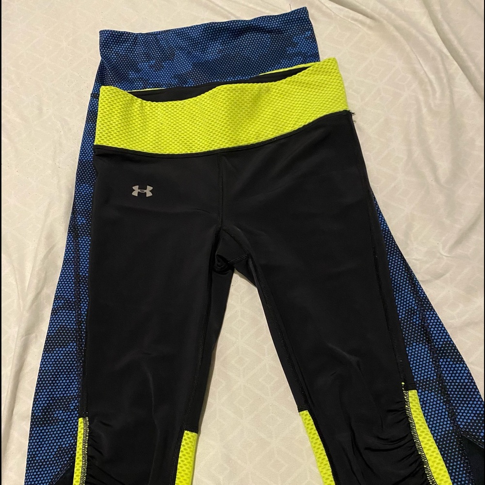 2 items Under Armour Women’s high waisted yoga capri, tummy control.